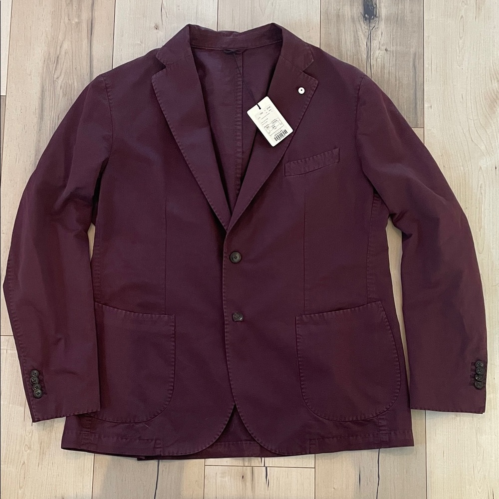 LBM 1911 Burgundy Sport Coat Blazer - Unlined